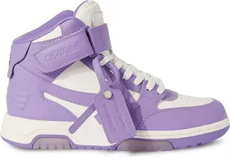 Off-white Out of Office mid-top sneakers - women - Rubber/Polyester/Leather/Leather/Polyester - 38.5 - Purple