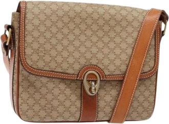 Celine Pre-owned Vintage Canvas Crossbody Tas - Dames - Vintage Schoudertas - Beige - ONE Size - Vintage