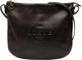 Loewe Pre-owned Cross Body Bags, female, Brown, Size: ONE SIZE Pre-owned Leather Crossbody Bag