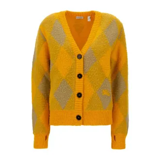 Burberry Cardigans, female, Orange, Size: S Cardigans