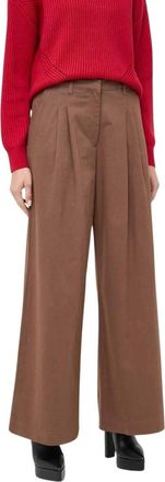 Pinko Pinko, Dames, Broeken, Bruin, Maat: XS Katoen