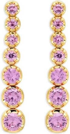 Jennifer Meyer Orecchini a bottone in oro giallo 18 carati con zaffiri