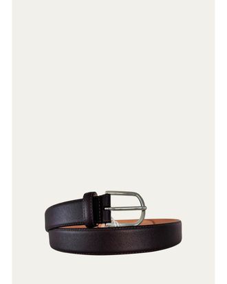Simonnot Godard Mens Saffiano Leather Belt, 30mm
