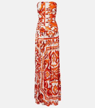 Dolce & Gabbana Majolica organza midi dress