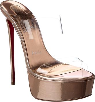 Christian Louboutin Just Nothing Alta 150 Leather & Vinyl Platform Sandal