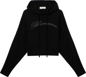 Blumarine Felpa con strass - Nero