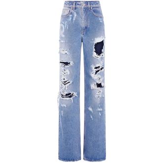 Paco Rabanne Straight Jeans, female, Blue, Size: W26 Straight Jeans