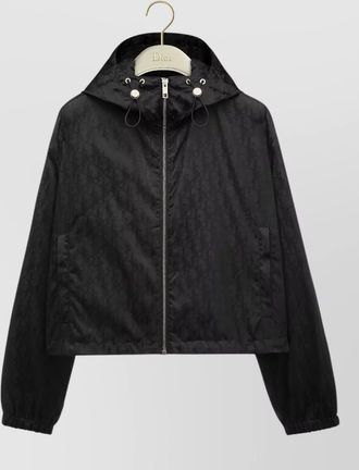 Dior hooded jacket drawstring hood elasticated cuffs