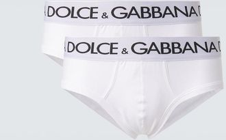 Dolce & Gabbana Set de 2 slips de jersey en mezcla de algod&oacute;n
