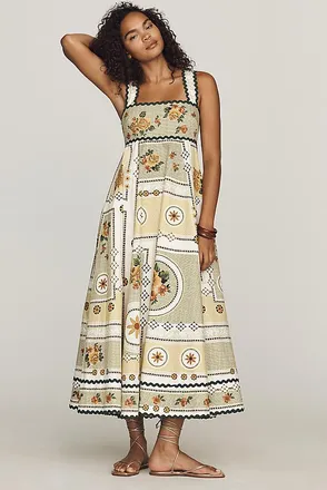 Alemais Dixie Cotton Poplin Midi Dress