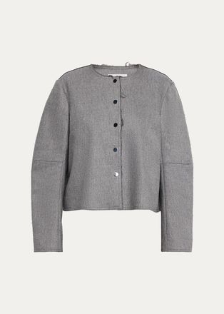 Maria McManus Crescent Wool-Cashmere Crop Jacket