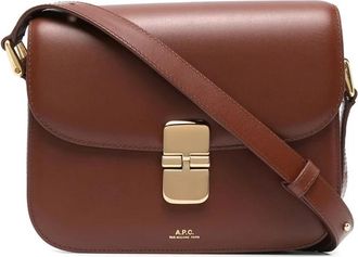 A.P.C. Foldover Crossbody Bag - Dames - Schoudertassen - Bruin - ONE Size - Leer - Tassen