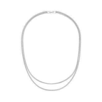 Numbering Accessoires, Dames, Grijs, ONE Size, Double Chain Necklace