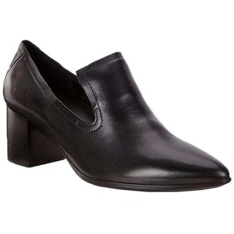 Ecco Ecco Shape 45 Pointy Block 262713 Leather Womens Slip On Shoes - Black - Size:UK 3.5-4