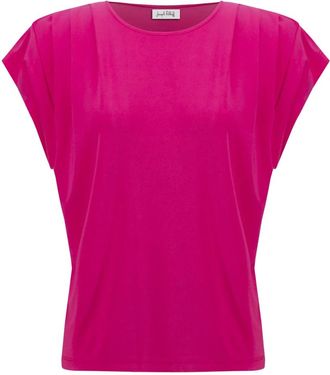 Joseph Ribkoff Tops, Dames, Roze, L, Stijlvolle Top met Uniek Ontwerp