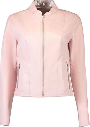 LaMarque Chapin zip-front leather jacket - Pink