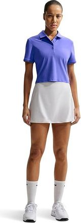 Nike Victory Dri-FIT Short Sleeve Cropped Golf Polo Womens Clothing Sapphire/White : 2XL (US 20-22), Polyester/Spandex