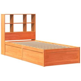 vidaXL Estructura De Cama Sin Colch&oacute;n Madera Maciza Marr&oacute;n 75x190 Cm Vidaxl