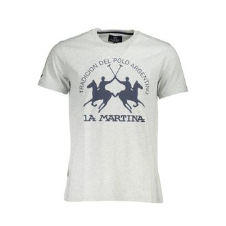 La Martina La Martina Grigio Katoenen Heren T-Shirt