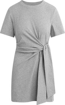 Favorite Daughter The Maisie Stretch Cotton Jersey Tie Front Dress in Heather Grey at Nordstrom, Size X-Small