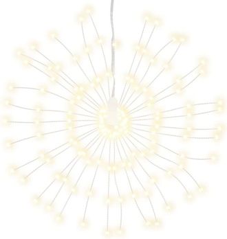 vidaXL Luces De Navidad De Estrellas 8 Uds 140 Led Blanco C&aacute;lido 17 Cm Vidaxl