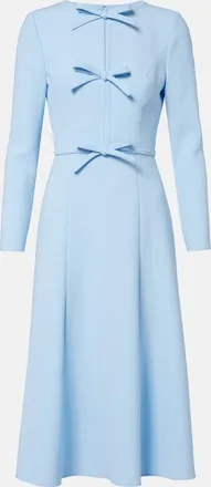 Carolina Herrera Bow-detail cr&ecirc;pe midi dress
