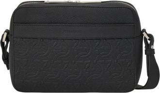 Ferragamo Gancini Embossed Leather Crossbody