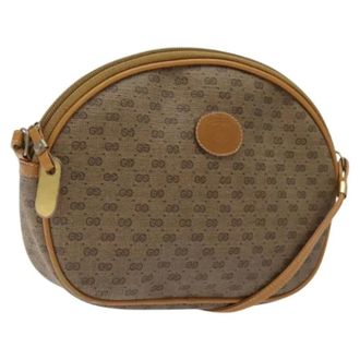Gucci Pre-owned Leather gucci-bags - Dames - Pre-owned - Beige - Maat: ONE Size Leer