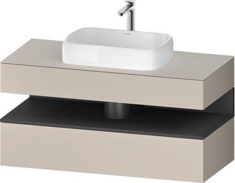 Duravit Duravit - Qatego Consola Mueble Bajo Lavabo, 1 Extra&iacute;ble, 1 Caj&oacute;n