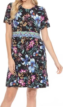 Johnny Was Janie Favorite Keyhole Tiered Dress In Black