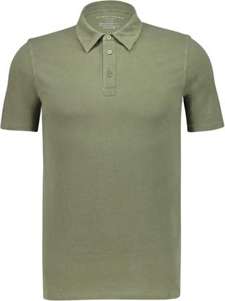 Majestic Filatures Groene Katoenen Poloshirt - Heren - Polos - Groen - L - Katoen - Tops