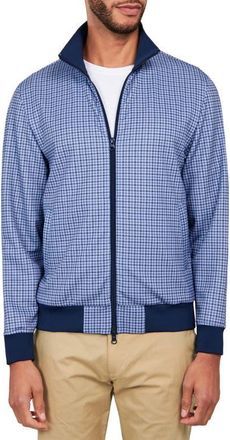 ConStruct Houndstooth Track Jacket in Blue at Nordstrom, Size Xx-Large