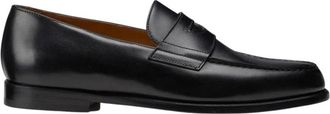 Doucal's Penny Loafers Klassieke Leren Schoenen - Heren - Loafers - Zwart - 43 EU - Leer - Schoenen