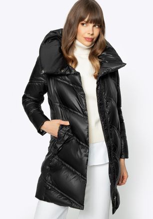 Wittchen Dames Donsjack met Hoge Kraag Zwart Nylon