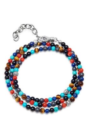 Nialaya Mykonos Wrap Around Bracelet in Blue Lapis at Nordstrom, Size 6.75