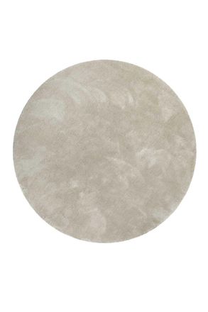 Wecon Home Alfombra redonda suave en poli&eacute;ster microfibra beige D.200
