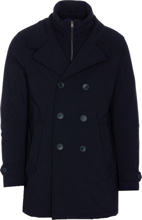 Herno Double Breasted Button Washington Peacoat
