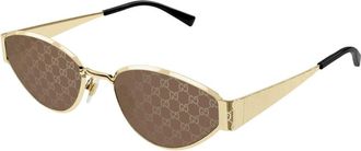Gucci Sunglasses, female, Yellow, 55 MM, Cat-eye Sunglasses