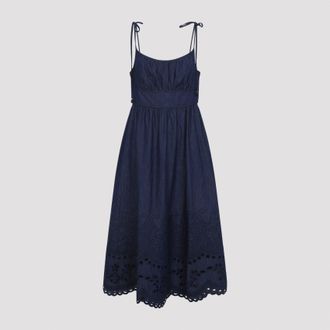 Zimmermann Zimmerman Mahon broderie denim midi-jurk