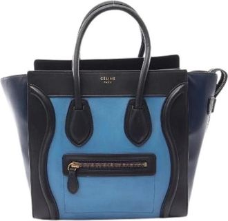 Celine Pre-owned Borsa Shopper Micro in Pelle Luggage - - Pre-owned - Donna - Blu - ONE SIZE