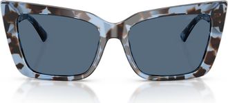 Jimmy Choo London 54mm Butterfly Sunglasses in Opal Denim Havana/Dark Blue at Nordstrom