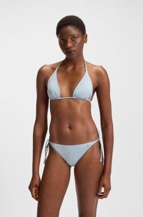 HUGO BOSS Bikini-Hose BOSS CI SIDE TIE, Damen, Gr. XL, N-Gr, blau (lt, pastel blau), Microfaser, Obermaterial: 80% Polyamid, 20% Elasthan, Badehosen Bikini-Hose