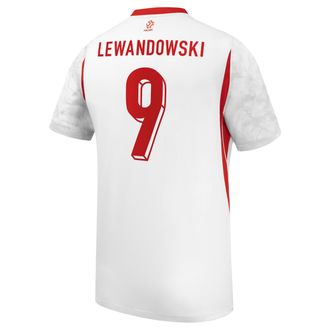 Nike Robert Lewandowski Poland National Team 2026 Stadium Home Nike Mens Dri-FIT Soccer Jersey in White | NN203949268-POL
