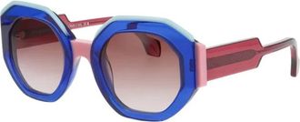Face &agrave; Face Frost 1 Zonnebril - Dames - Zonnebrillen - Blauw - 48 MM - Accessoires