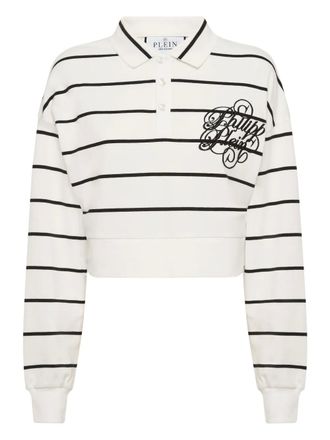 Philipp Plein cotton polo top - White