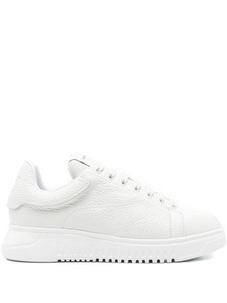 Emporio Armani White Leather Sneakers