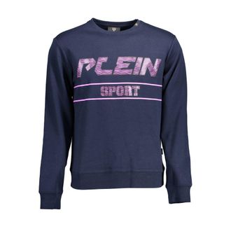 Plein Sport Blue Cotton Men Mens Sweater