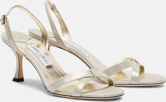 Jimmy Choo London Sandali Elsy 70 in pelle metallizzata