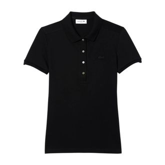 Lacoste Polo Shirts, female, Black, Size: 4XL L.12.D Slim Fit Stretch Petit Pique Polo Shirt