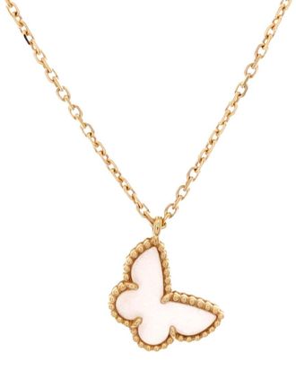 Van Cleef & Arpels Gold Sweet Alhambra Butterfly Pendant Necklace (Authentic Pre-Loved)